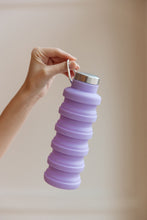 Load image into Gallery viewer, Collapsing Silicon Water Bottle in Purple