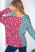 Load image into Gallery viewer, Spotted Leopard Half &amp; Half Button Detail Top