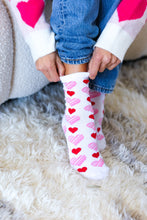 Load image into Gallery viewer, Pink &amp; Red Hearts Crew Socks