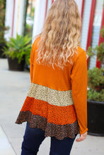 Load image into Gallery viewer, Give You Joy Rust/Taupe Leopard Print Tiered Babydoll Top