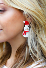 Load image into Gallery viewer, Snowman Clay Dangle Earrings