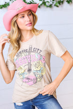 Load image into Gallery viewer, Tan Cotton NASHVILLE Graphic Tee