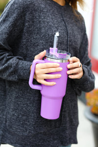Magenta Insulated 38oz. Tumbler with Straw