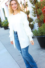 Load image into Gallery viewer, Make Your Day Ivory Fringe Detail Open Cardigan
