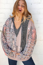Load image into Gallery viewer, Vertical Boho Print Jacquard French Terry Hoodie