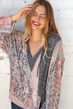 Load image into Gallery viewer, Vertical Boho Print Jacquard French Terry Hoodie
