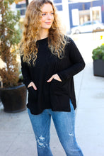 Load image into Gallery viewer, Sublime Black Hacci Dolman Pocketed Sweater Top