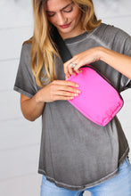 Load image into Gallery viewer, Hot Pink Nylon Zipper Buckle Belt Sling