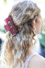Load image into Gallery viewer, Burgundy Classic Big Hair Claw