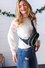 Load image into Gallery viewer, Black Quilted Convertable Belt Sling Bag