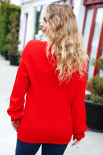Load image into Gallery viewer, All I Want Red Christmas Tree Lurex Embroidery Sweater