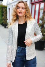 Load image into Gallery viewer, Be Your Own Star Silver Sequin Open Blazer