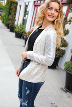 Load image into Gallery viewer, Be Your Own Star Silver Sequin Open Blazer