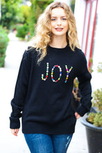 Load image into Gallery viewer, Give Back JOY Jewel Beaded Black Sweater