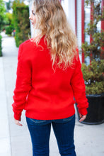 Load image into Gallery viewer, More The Merrier Red Pearl Christmas Tree Jacquard Sweater