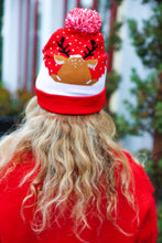 Load image into Gallery viewer, &quot;Oh Deer&quot; Rudolph Reindeer Pom-Pom Beanie