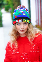Load image into Gallery viewer, Dinosaur and Presents Pom-Pom Beanie