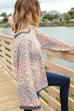 Load image into Gallery viewer, Multicolor Leopard Bell Sleeve Pullover Knit Top