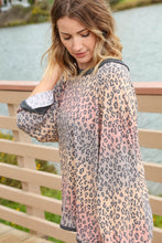 Load image into Gallery viewer, Multicolor Leopard Bell Sleeve Pullover Knit Top