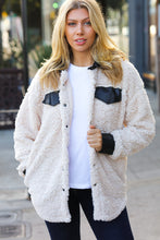 Load image into Gallery viewer, Feeling Bold Ivory Sherpa Fleece Faux Leather Jacket