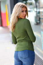 Load image into Gallery viewer, Olive Baby Waffle Snap Button Down Long Sleeve Top