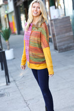 Load image into Gallery viewer, Wild About You Magenta &amp; Olive Space Dye Thermal Knit Top