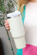 Load image into Gallery viewer, Cream Insulated 38oz. Tumbler with Straw