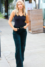 Load image into Gallery viewer, Embrace The Joy Emerald Green Corduroy High Rise Wide Leg Pants