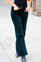 Load image into Gallery viewer, Embrace The Joy Emerald Green Corduroy High Rise Wide Leg Pants