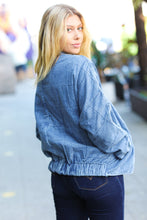 Load image into Gallery viewer, Be Your Best Denim Cotton Quilted Zip Up Jacket