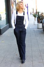 Load image into Gallery viewer, Just For You Dark Denim High Waist Wide Leg Overalls