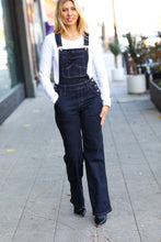 Load image into Gallery viewer, Just For You Dark Denim High Waist Wide Leg Overalls