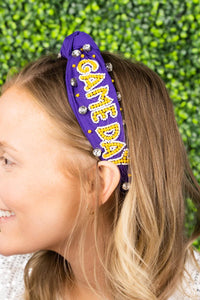 Gameday Seed Bead Knotted Headband