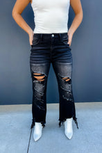 Load image into Gallery viewer, Black Urban Distressed Jeans- OPEN NOW