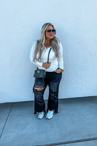 Black Urban Distressed Jeans- OPEN NOW