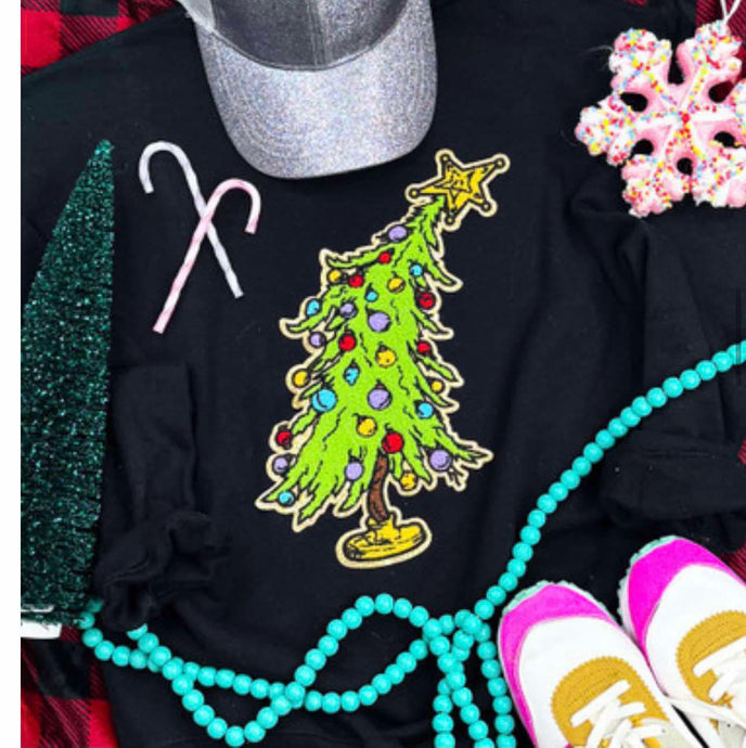 Christmas Tree Patch Sweatshirt