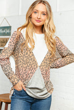Load image into Gallery viewer, Ombre Leopard Cross Color Block Top