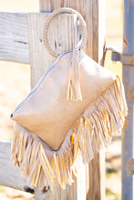 Load image into Gallery viewer, Faux Leather Fringe Clutch