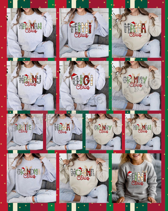 Custom Claus Sweatshirt- OPEN NOW