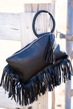 Load image into Gallery viewer, Faux Leather Fringe Clutch