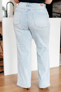 Brooke High Rise Control Top Vintage Wash Straight Jeans