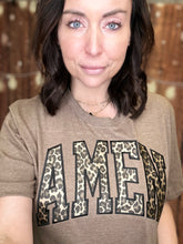 Load image into Gallery viewer, Amen Leopard Applique Tee - OPEN NOW