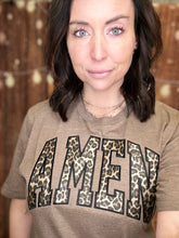 Load image into Gallery viewer, Amen Leopard Applique Tee - OPEN NOW