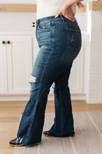 Load image into Gallery viewer, Cassandra High Rise Control Top Distressed Flare Jeans