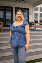 Load image into Gallery viewer, Connect the Dots Peplum Blouse