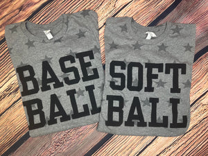 Puff Baseball/Softball Star tees