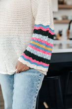 Load image into Gallery viewer, End of the Story Striped Sleeve Sweater