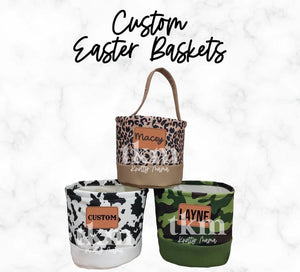 Leather Patch Easter Baskets - Open Now