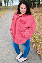 Load image into Gallery viewer, Marsala Quilted Knit Button Down Shacket