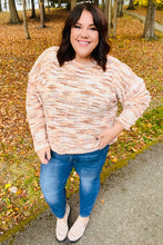 Load image into Gallery viewer, Forget Me Not Cream &amp; Sepia Multicolor Chenille Velvet Sweater
